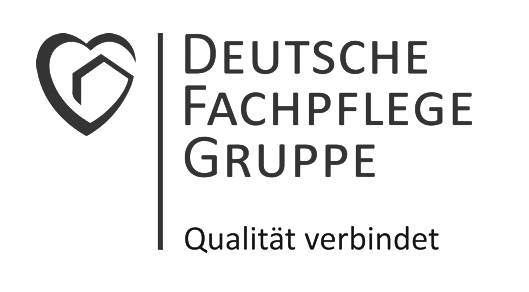 Logo der Deutschen Fachpflege Gruppe mit Herzsymbol